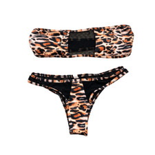 Brand new without Tags Animal Print Strapless Bikini Size Medium