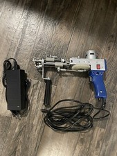 Cut Pile Blue Rug Making Tufting Gun for custom rug making with speed adjuster