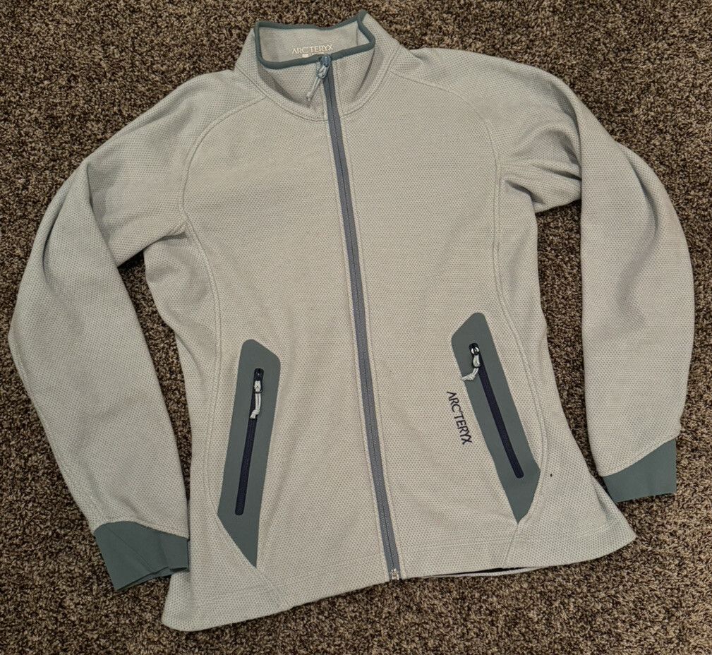 ARC'TERYX Giacca Arcteryx da donna blu chiaro Polartec pile cerniera intera taglia M