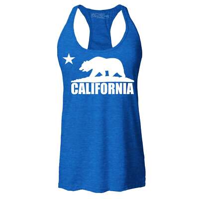 California White Bear Cali Love Racerback Tank Top CA Republic Souvenir Shirt