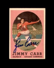 Jimmy Carr Signed 1958 Topps Chicago Cardinals Autographed