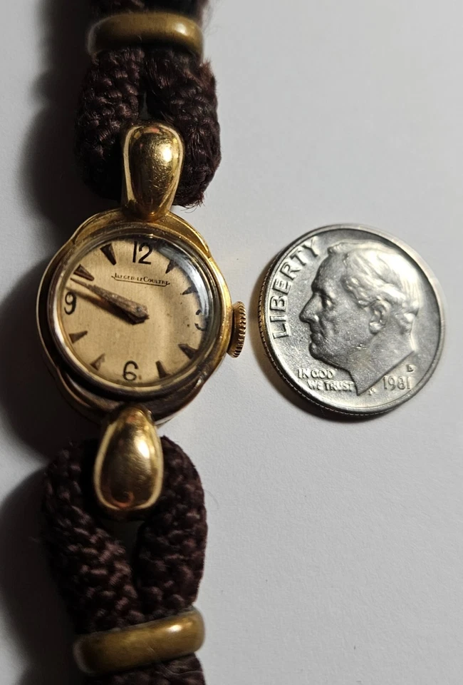 Art Deco Jaeger LeCoultre 18k Solid Yellow Gold Ladies Watch+box+papers RUNS! - Image 3 of 4