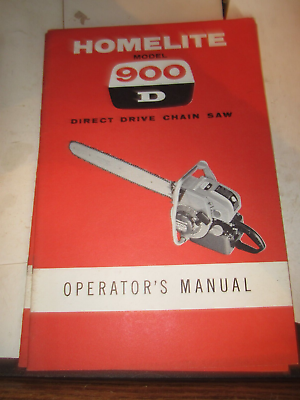 #ad Homelite MODEL 900 D Chain Saw Owners Operators Instruction Manual ORIGINAL 4 60 $22.99