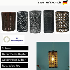 Vintage Lampenschirm E27 Käfig Draht Lampenschirm Schwarz Hängelampenschirm