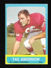 1963 Topps Football Taz Anderson Rookie Card #151 St. Louis Cardinals