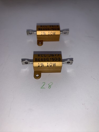 RCL 750 Ohm 10 Watt 1% Alum. Power Resistor RE65G7500 New Pack Of (2) - Picture 10 of 12