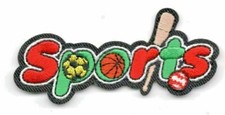 SPORTS Iron On Patch Tennis Football Soccer Baseball