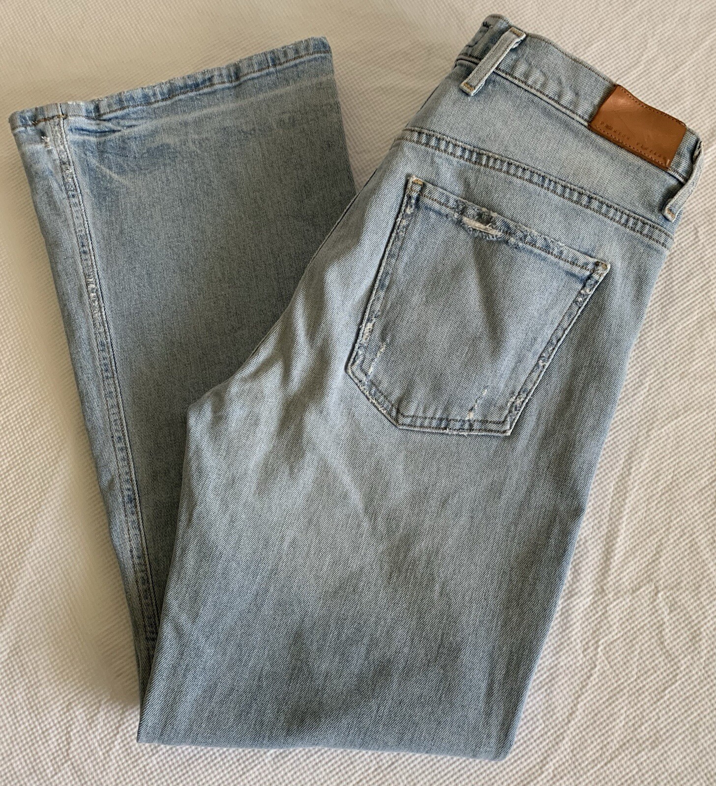 Citizens of Humanity Womens 28 Wide-Leg Vintage Light Wash Distressed Premium Jeans