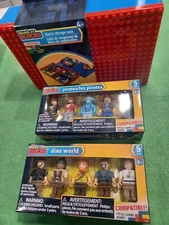Make It Blocks Dino World,Pirates Mini Figures + empty Storage Case