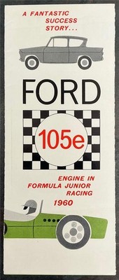 FORD 105E Engine in Formula Junior Racing Car Sale Brochure 1961 03431/161 Lotus