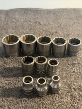 Snap On Tools 211fy 11 Pc 38 Drive Socket Set 14 - 78 12 Pt