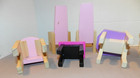 6 Barbie Size KidKraft Wooden Dollhouse Furniture chairs & sm Table — photo 5