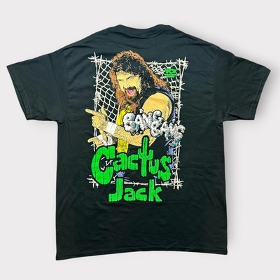 WWE Cactus Jack WCW T-Shirt Mens Large Black Ripple Junction Mick Foley