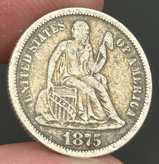 1875 Seated Liberty Dime US Coin LOW Shipping!!!