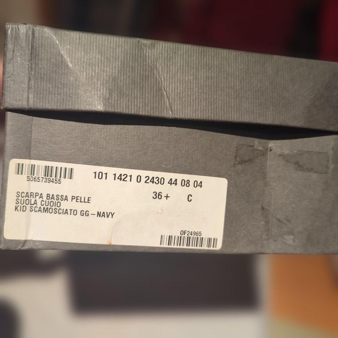 GUCCI Women's Loafers GG Suede Navy EU36.5/US6.5 120232c thumbnail 10