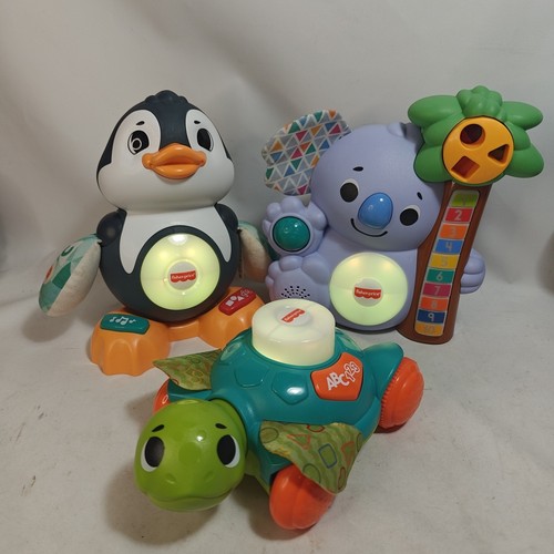 Linkimals Lot Of 3 Penguin Koala Sea Turtle Fresh Batteries Tested Fisher Price