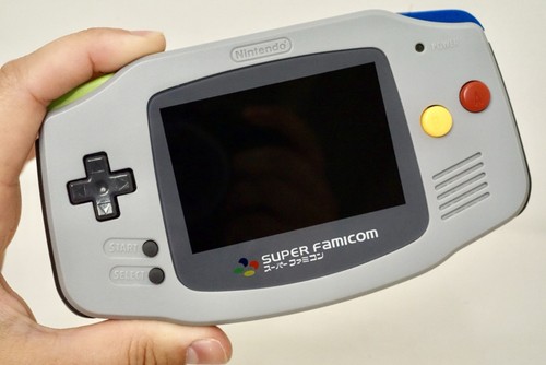 Consola Gameboy Advance GBA Super Famicom con retroiluminación iPS V5 LCD MOD - Imagen 8 de 15