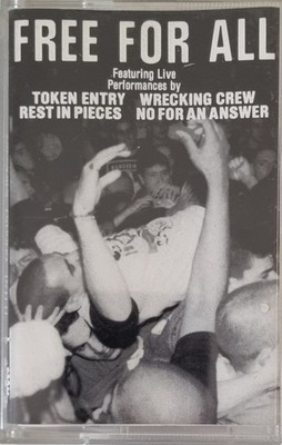 FREE FOR ALL TOKEN ENTRY, REST IN PIECES... audio music cassette tape