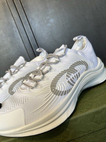 Gucci scarpe da ginnastica uomo tecniche GG bianche runner taglia 13UK/14US - Foto 2 di 12