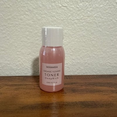 WHAMISA Organic Flowers TONER Deep Rich Toner MINI .7oz, 22ml EXPIRED 23 BagE