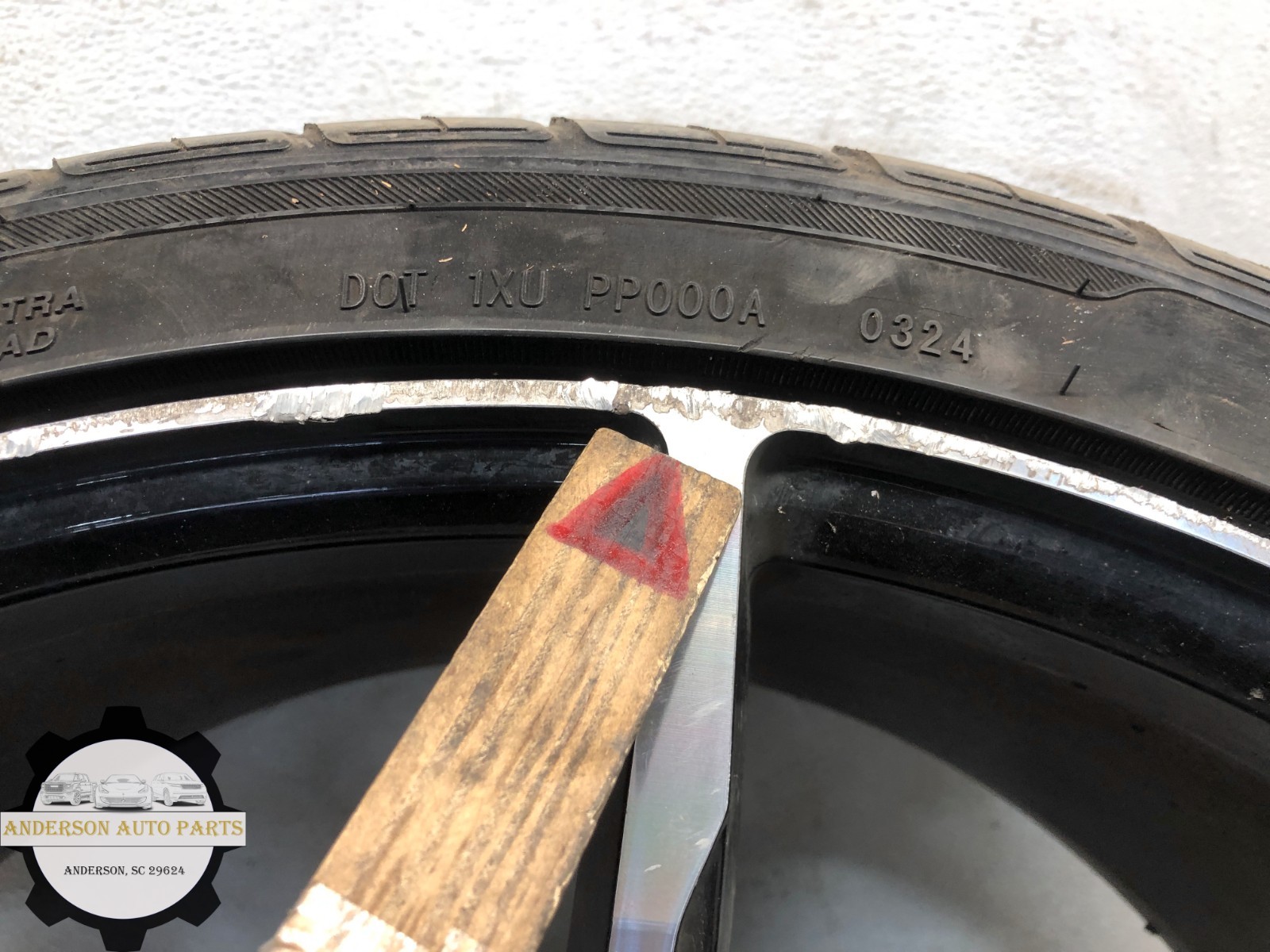 SAVINI BLACK DI FORZA BM12 WHEEL RIM 22X9 TIRE 245/35/R22 # DAMAGED-BENT