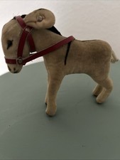 Antiker Steiff  - Esel Domkey 13 cm mit Zaumzeug SELTEN