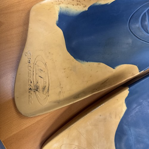 CHURCHILL Slashers ORIGINAL SWIM Boogie Board Fins (X-LARGE )Yellow Blue - Picture 6 of 11
