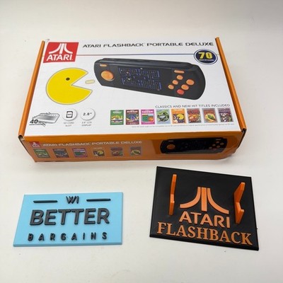 Atari Flashback Portable Black Handheld Console 70 Built in Games New W/Stand