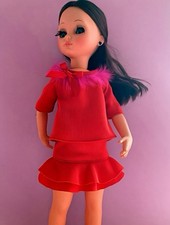 Tuta gonna ciglia rosa adatta per bambola Furga Alta Moda Sebino Bettina