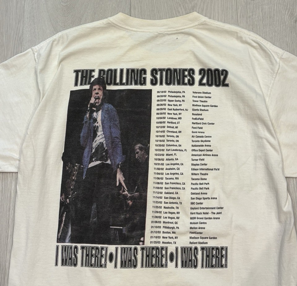 Rolling Picture Add Vintage Rolling Stones Licks World Tour 2002 Band T Shirt Men’s Large ...