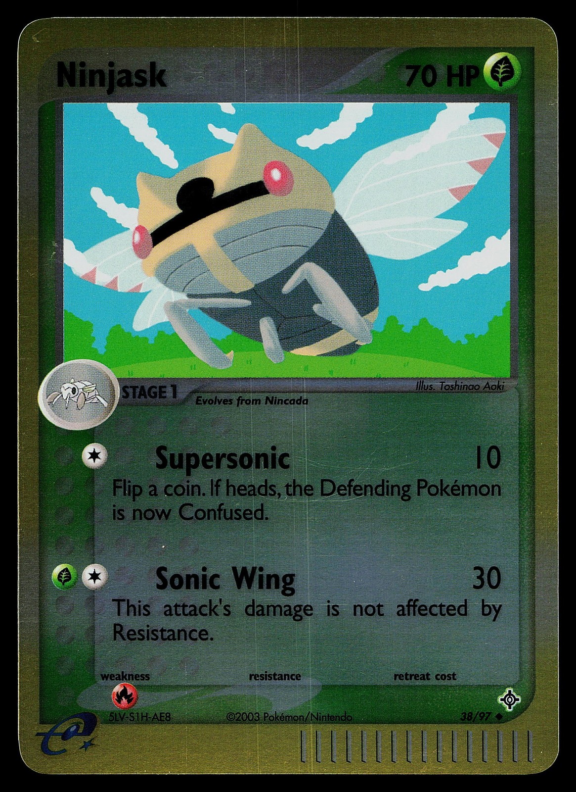 Pokemon Card - Ninjask Dragon 38/97 Uncommon Reverse Holo