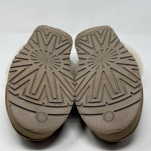 UGG Disquette Platform Slippers Shoes Womens 11 Brown Chestnut Shearling Lined - Picture 17 of 19