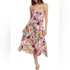 NEW, Alice + Olivia Samantha Floral Cowl Neck Dress Size 10 #LD0214
