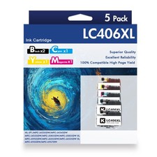 Compatible with LC 406XL LC-406 Extra Capacity Ink Cartridge for Brother Printer