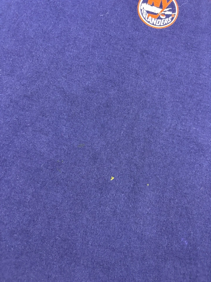 复古纽约岛民衬衫成人尺寸 L 短袖 CCM 曲棍球 NHL — 第 3/4 张图片