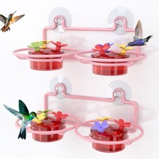 2 Pack Window Hummingbird Feeder, Small Hummingbird Feeder for Outdoors with ...