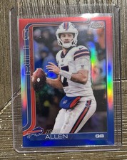 2025 Topps Chrome Football Josh Allen Red White Blue Refractor