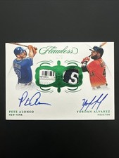2020 Panini Flawless Dual Signatures Pete Alonso, Yordan Alvarez Dual Patch 4/5