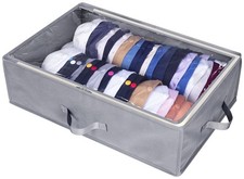 AOODA Large Hat Storage Box for Baseball Caps, Holds Up to 50 Caps Wide Grey