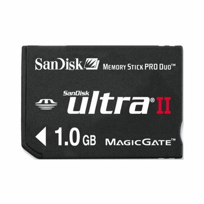 1 GB SanDisK Memory Stick Pro Duo Ultra II Magic Gate 1GB ProDuo Speicherkarte