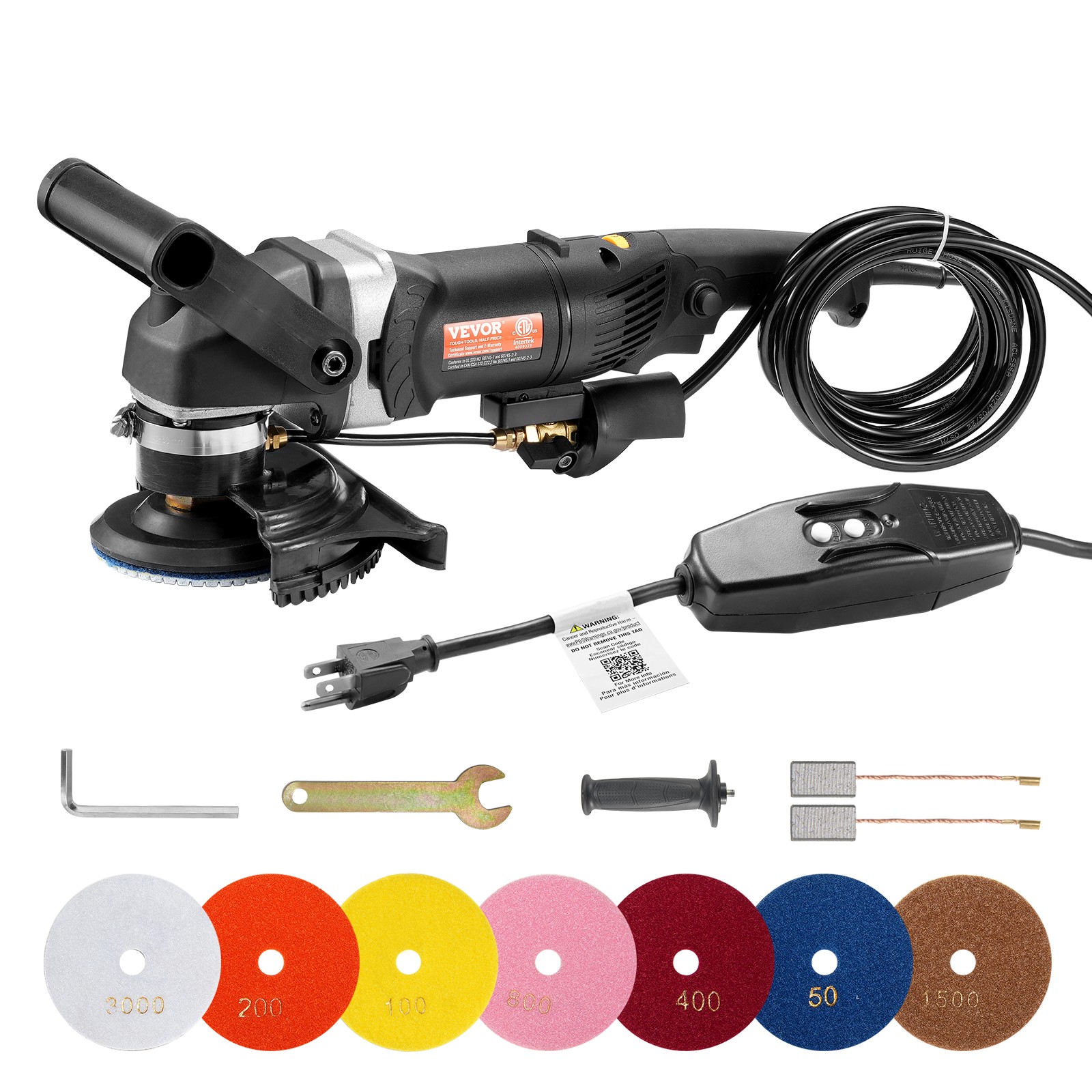 VEVOR Wet Stone Polisher 4-Inch 800W Electric Concrete Polis