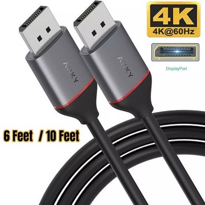 Displayport to Display Port Cable DP Male to Male Cord 4K 60hz HD （ 6ft / 10ft ）