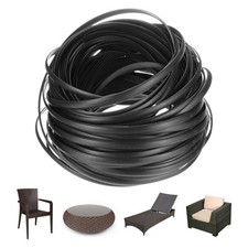 1-Pack Wicker Repair Kit, 5mm x 66ft/20m Plastic Flat Rattan Black