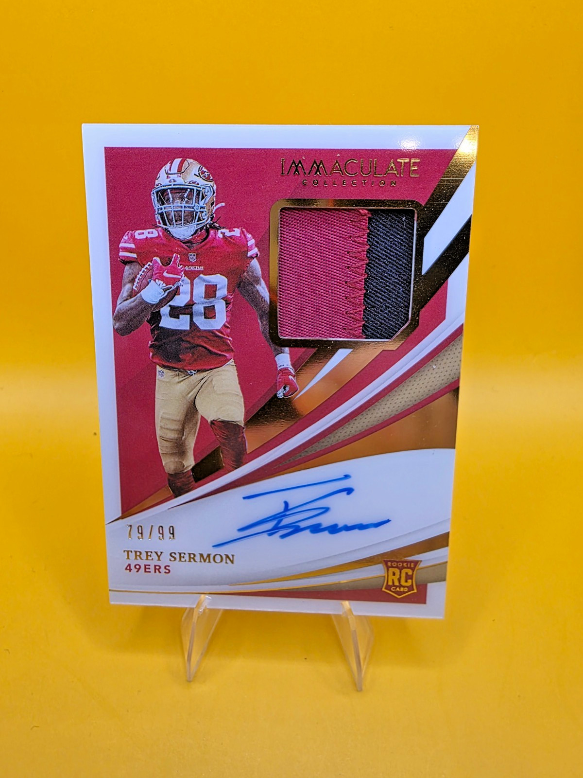 2021 Panini Immaculate Trey Sermon RC Rookie Auto #/99 49ers