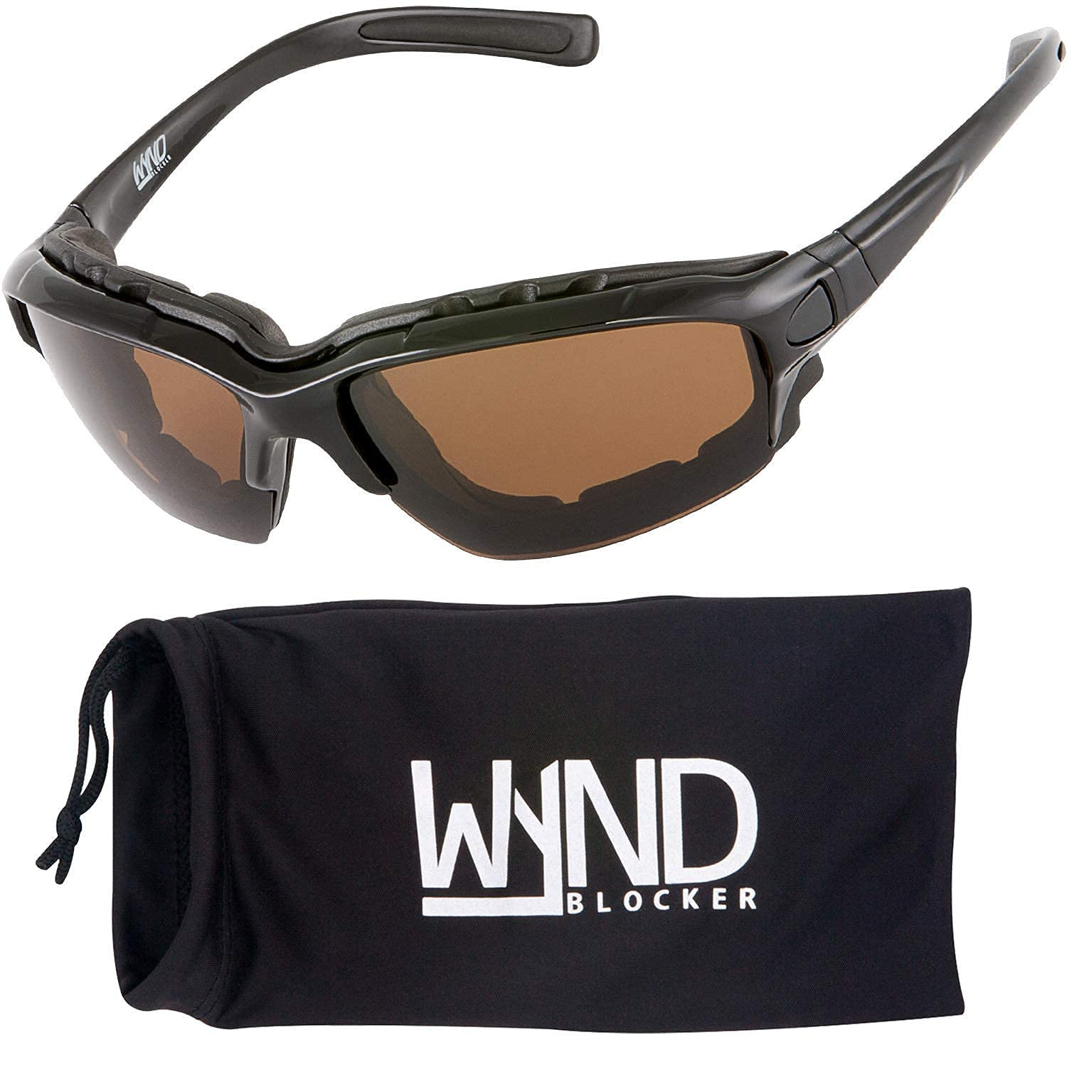 Polarized Motorcycle Riding Sunglasses Sports Wrap Glasses, Black, Polarized ...