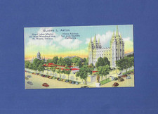 vtg L.D.S. Temple Salt Lake City Utah ARTICLES OF FAITH MARVA BURGESS Card  K1
