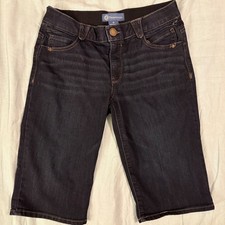 Democracy Ab Solution Bermuda Shorts Size 8 Dark Wash Stretch Denim Mid Rise