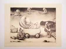 Lithographie A. Paul Weber "NACH UNS DIE MUTATION", 1957, handsigniert