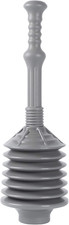 Professional Bellows Accordion Toilet Plunger, High Pressure Thrust Plunge Remov