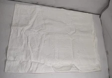 The Company Store Standard Pillow Sham White Matelasse Cotton Embossed Portugal